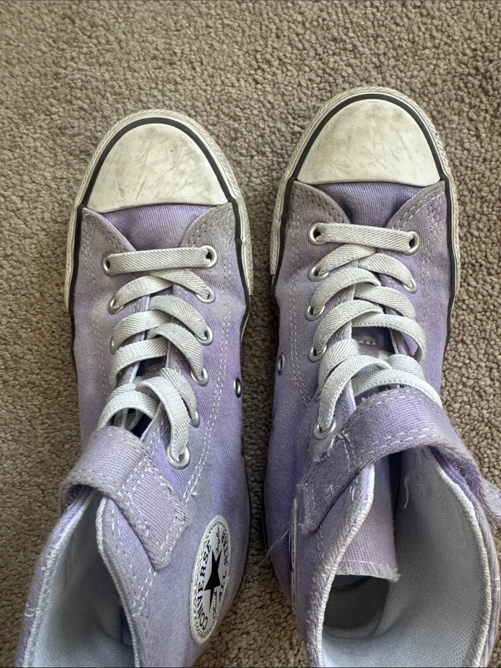 Converse Kids High-Top Canvas Sneakers in Lavender